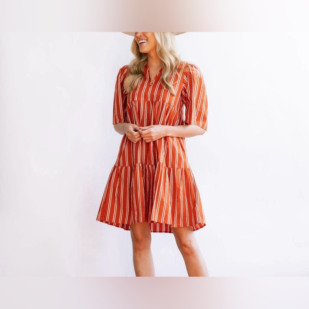 NWT Sunshine Tienda Hemingway Bondi Stripe Cotton Mini Dress M